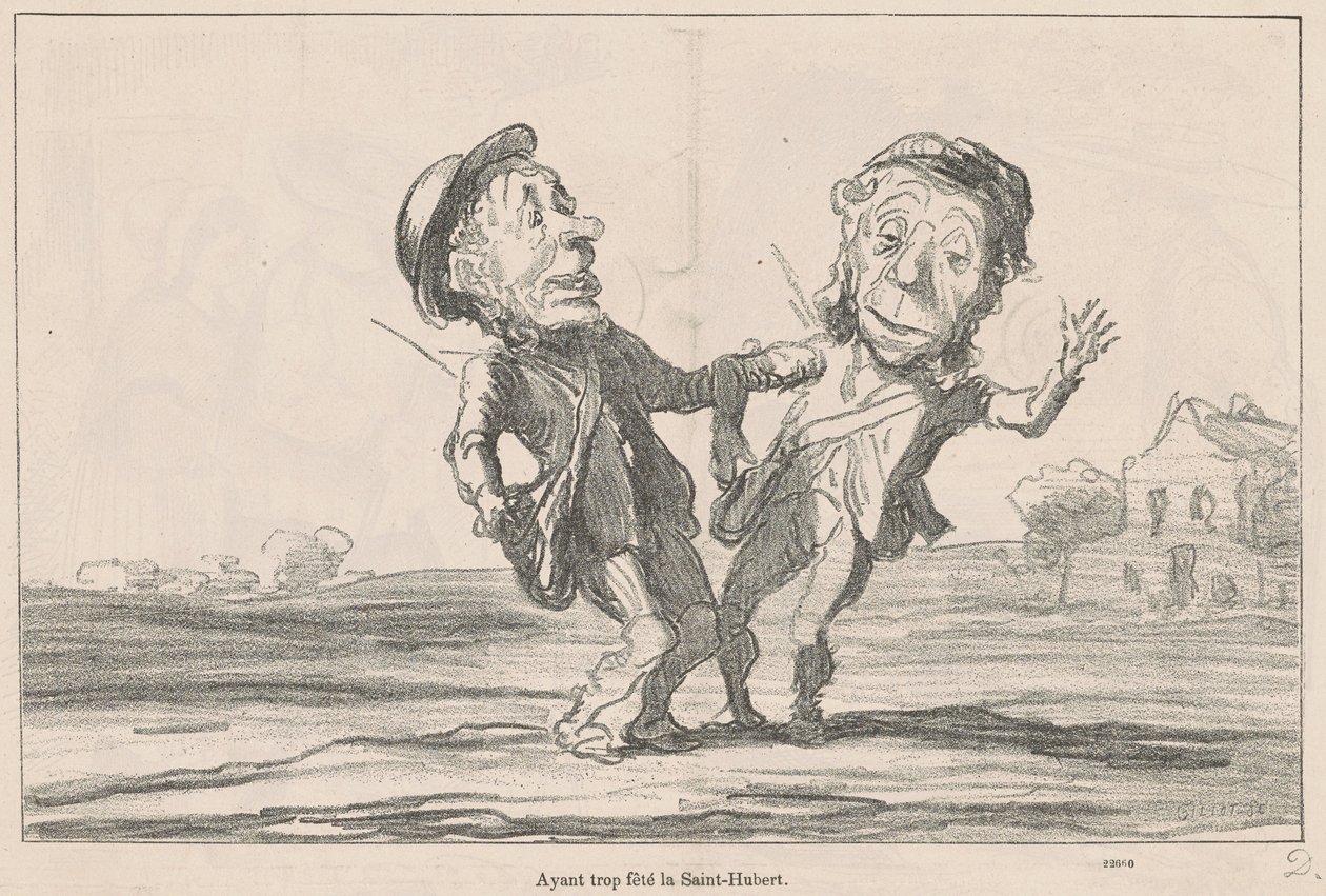 Etter å ha feiret Saint-Hubert for mye av Honoré Daumier