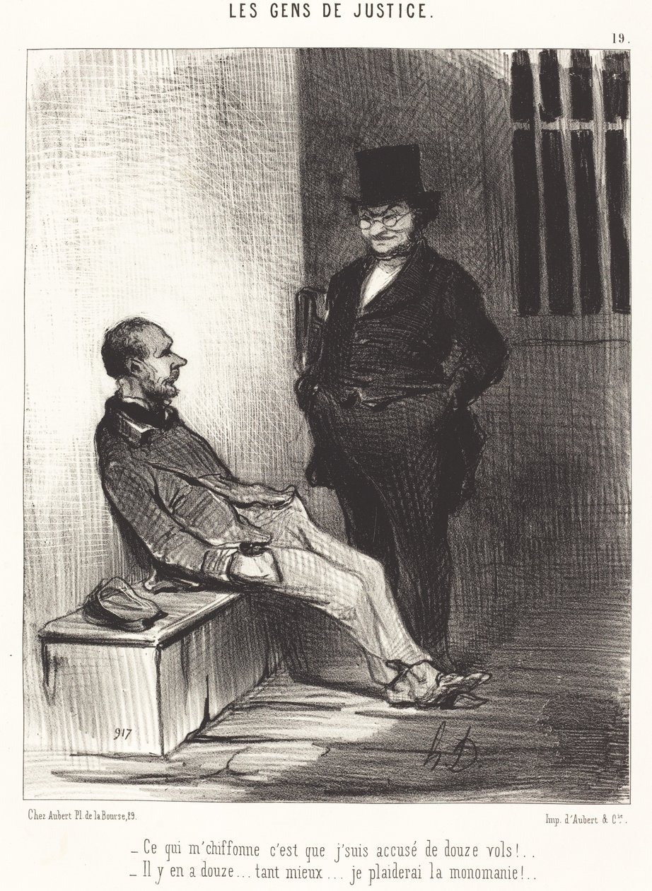 Det som plager meg er... tolv flyreiser!... av Honoré Daumier