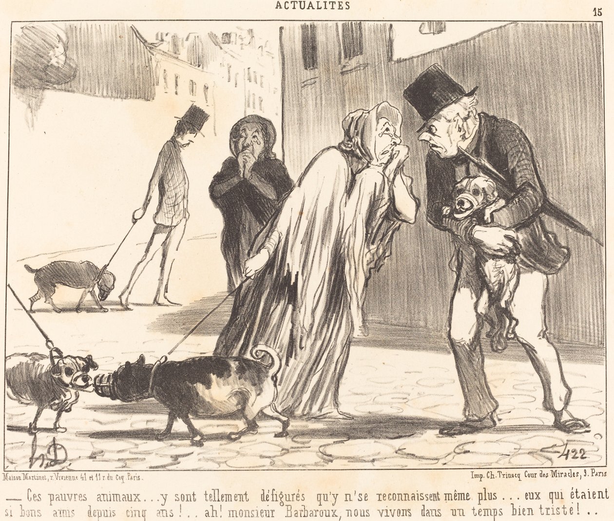 Disse stakkars dyrene... kjenner seg ikke igjen... lenger... av Honoré Daumier