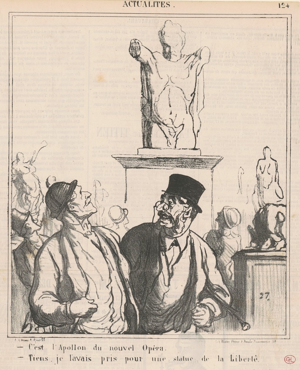 Det er den nye operaens Apollo av Honoré Daumier