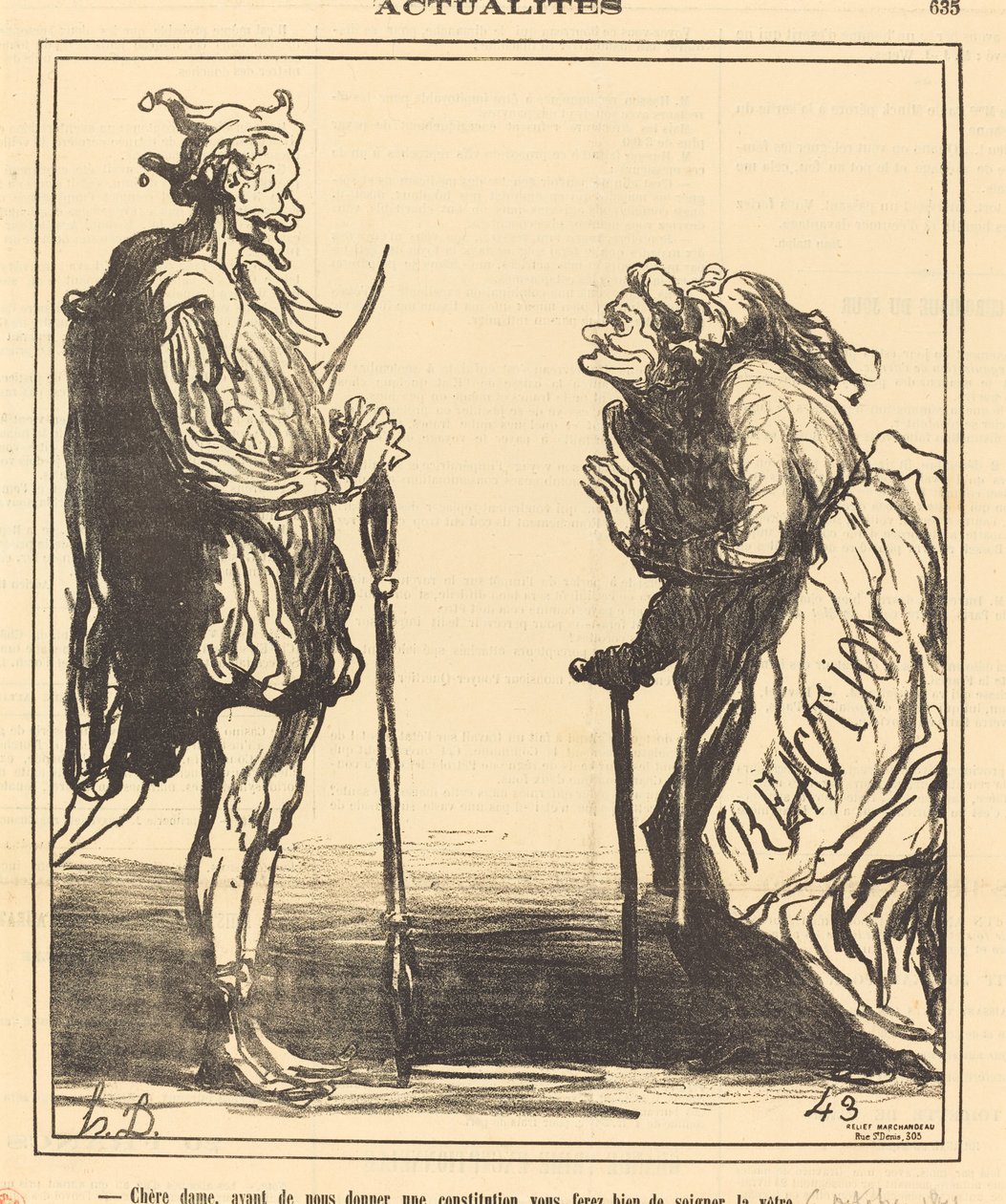 Kjære dame, før du gir oss... av Honoré Daumier