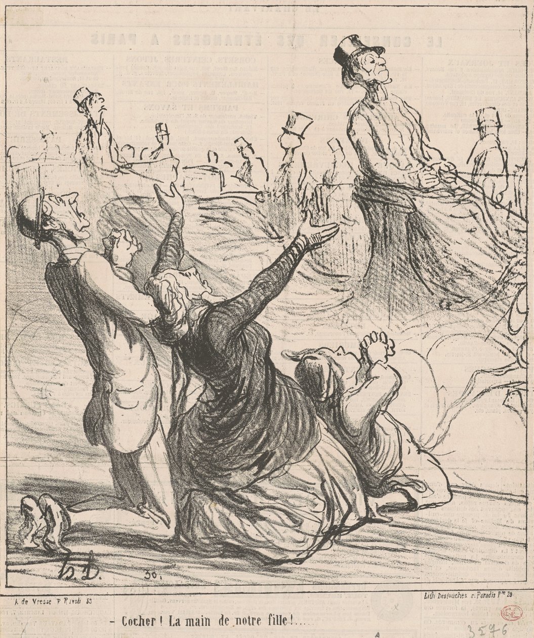 Kryss av! Vår datters hånd! av Honoré Daumier