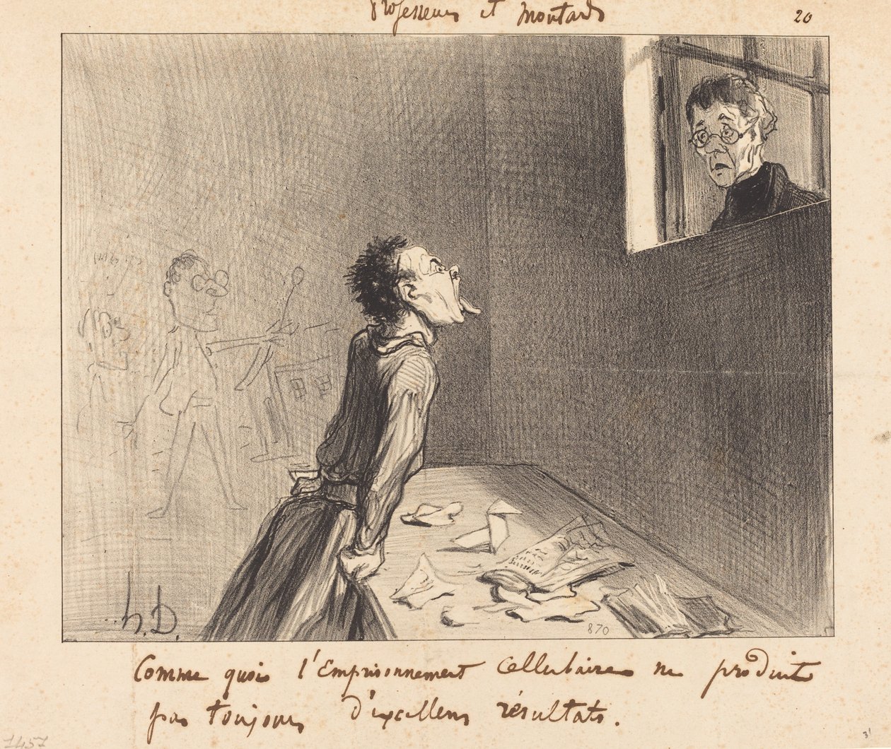 Som det cellulære fengslingen... av Honoré Daumier