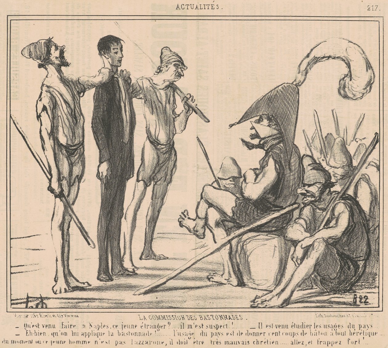 Caning Commission av Honoré Daumier