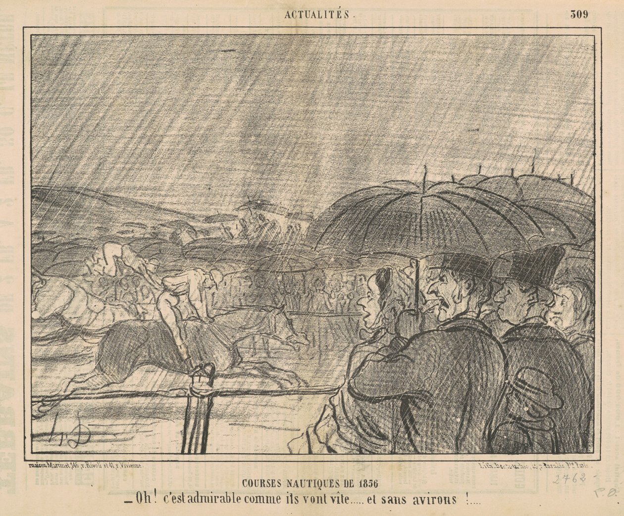 1856 Vannløp av Honoré Daumier