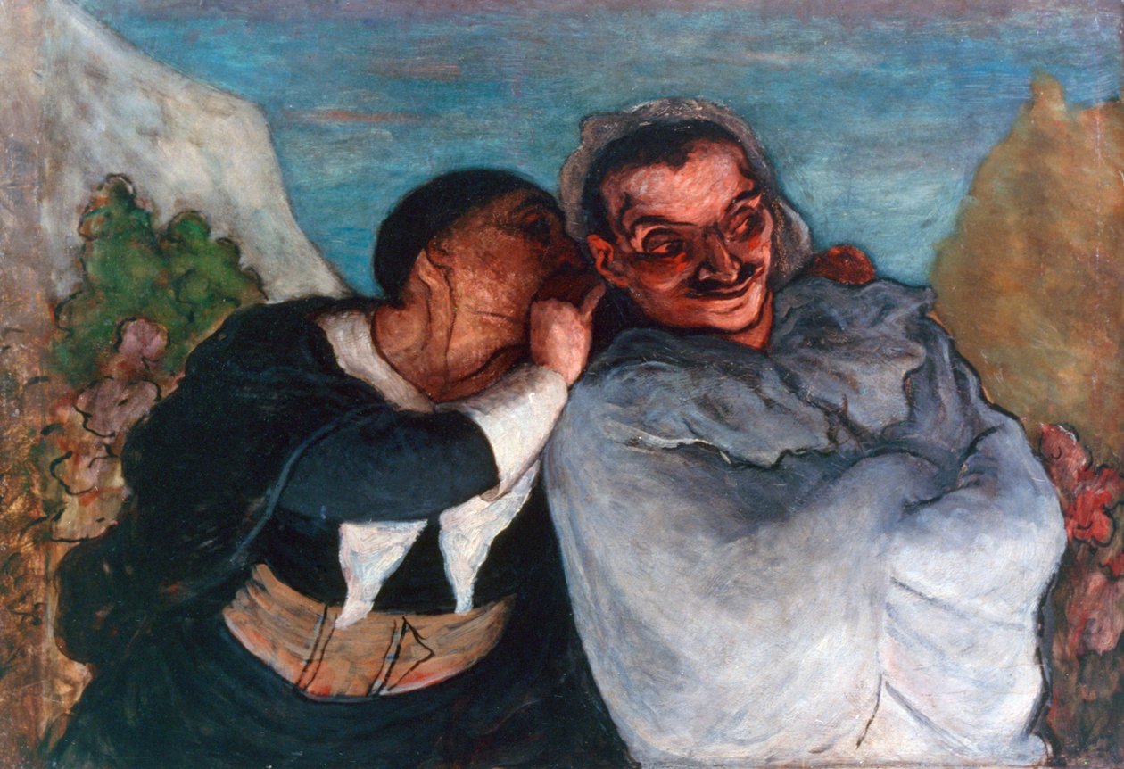 Crispin og Scapin, c1863-1865 av Honoré Daumier