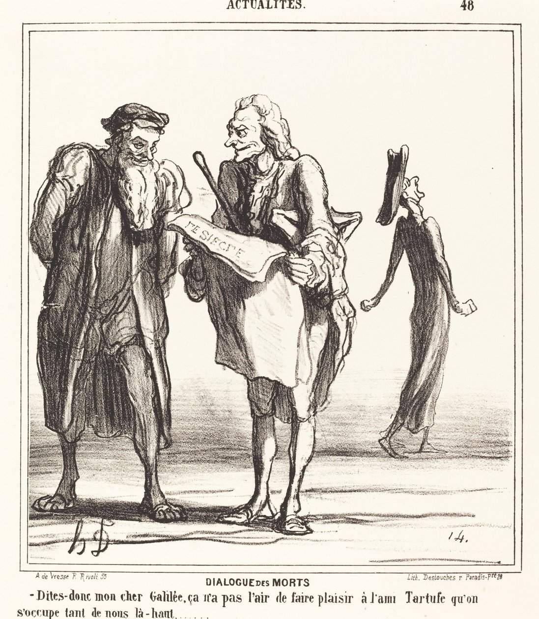 Dialog mellom de døde av Honoré Daumier