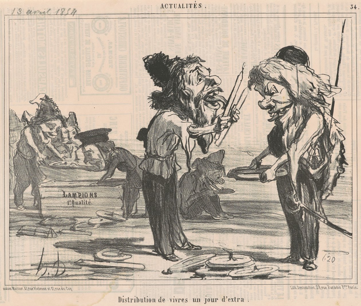 Matutdeling på en ekstra dag av Honoré Daumier