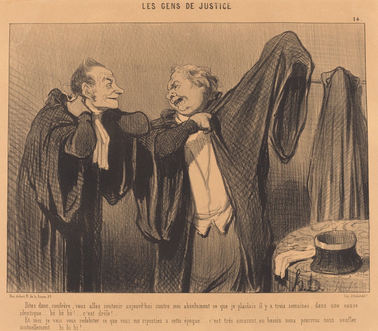 Si, bror, du kommer til å støtte... av Honoré Daumier