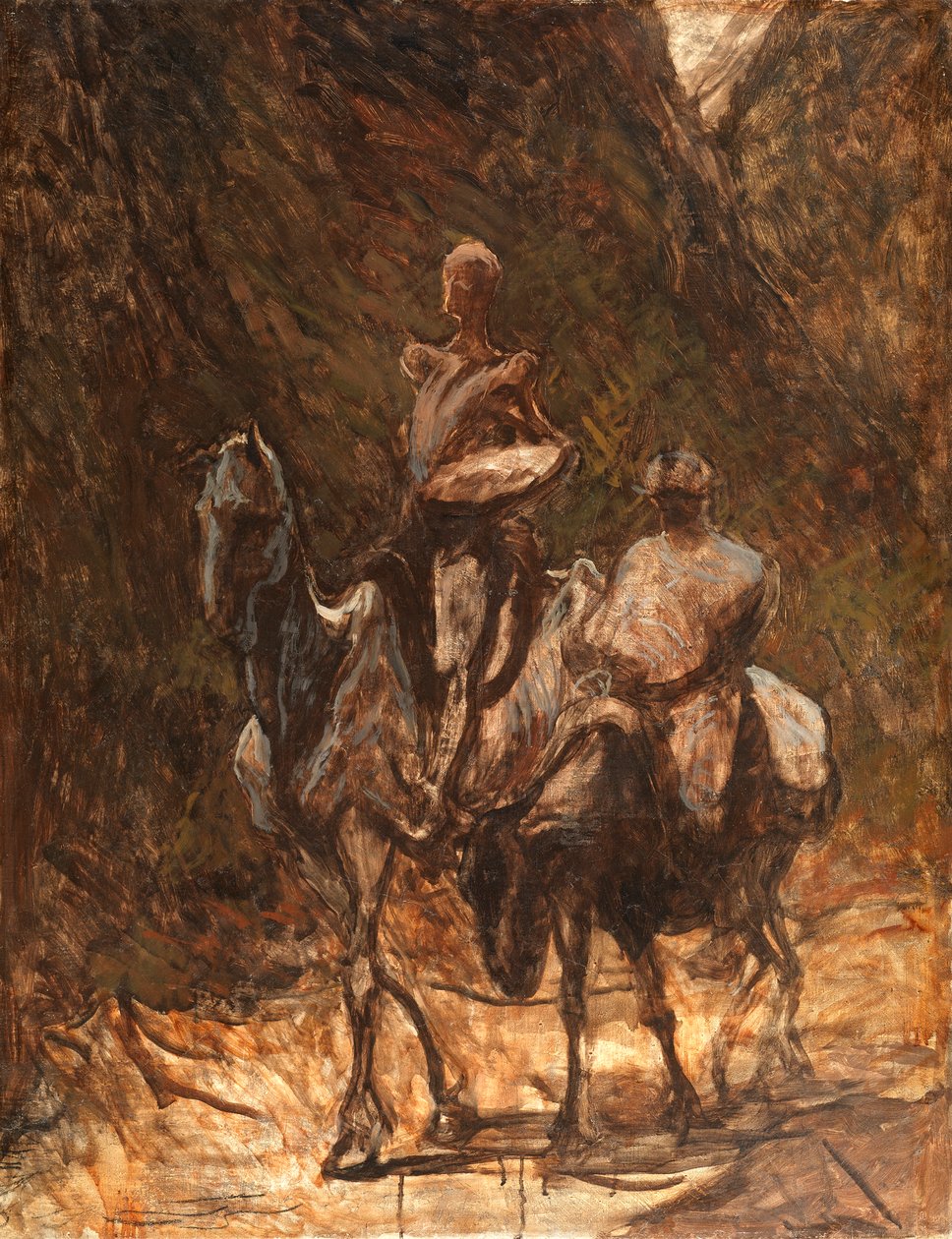 Don Quijote og Sancho Panza, 1868-1870. av Honoré Daumier