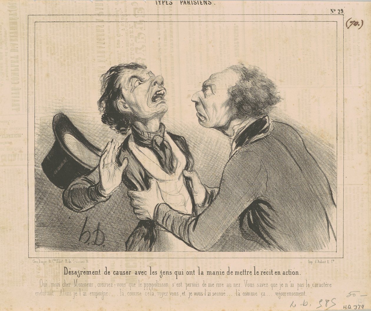 Ubehag å chatte med folk... av Honoré Daumier