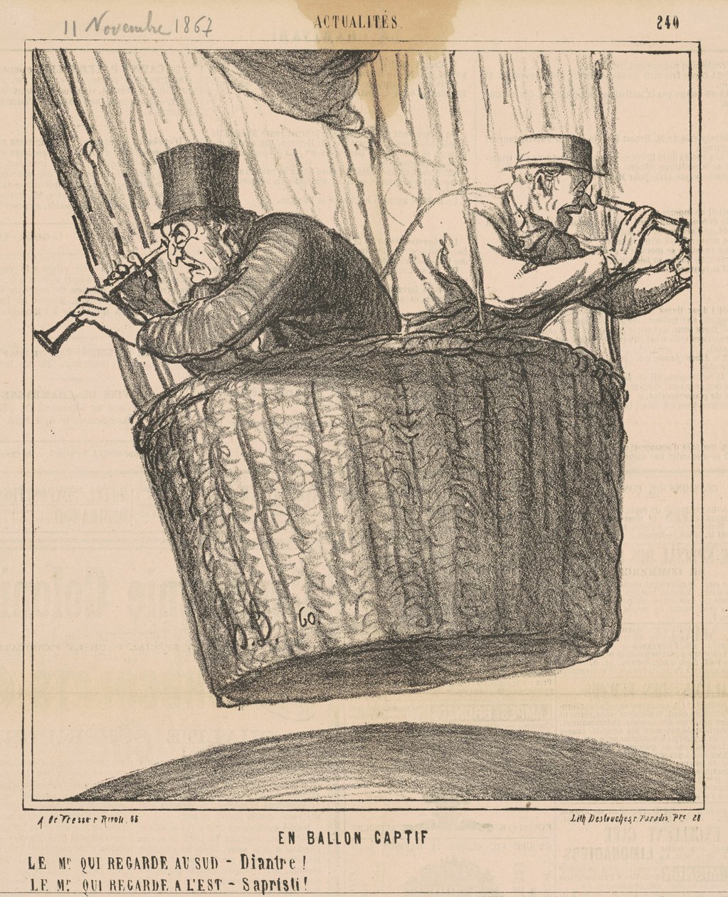 I fanget ballong av Honoré Daumier