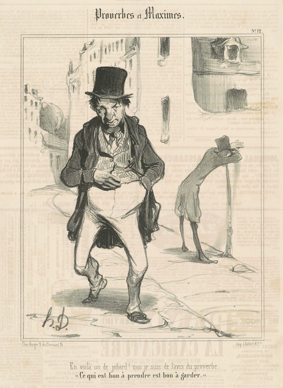 Her er en jobbard! ... av Honoré Daumier