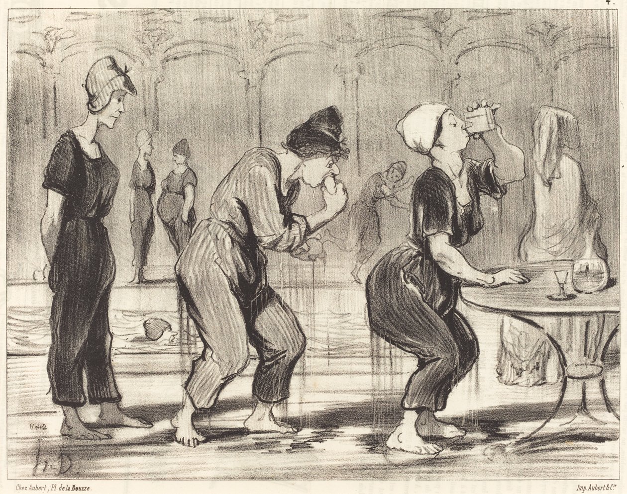 Mellom to dykk av Honoré Daumier