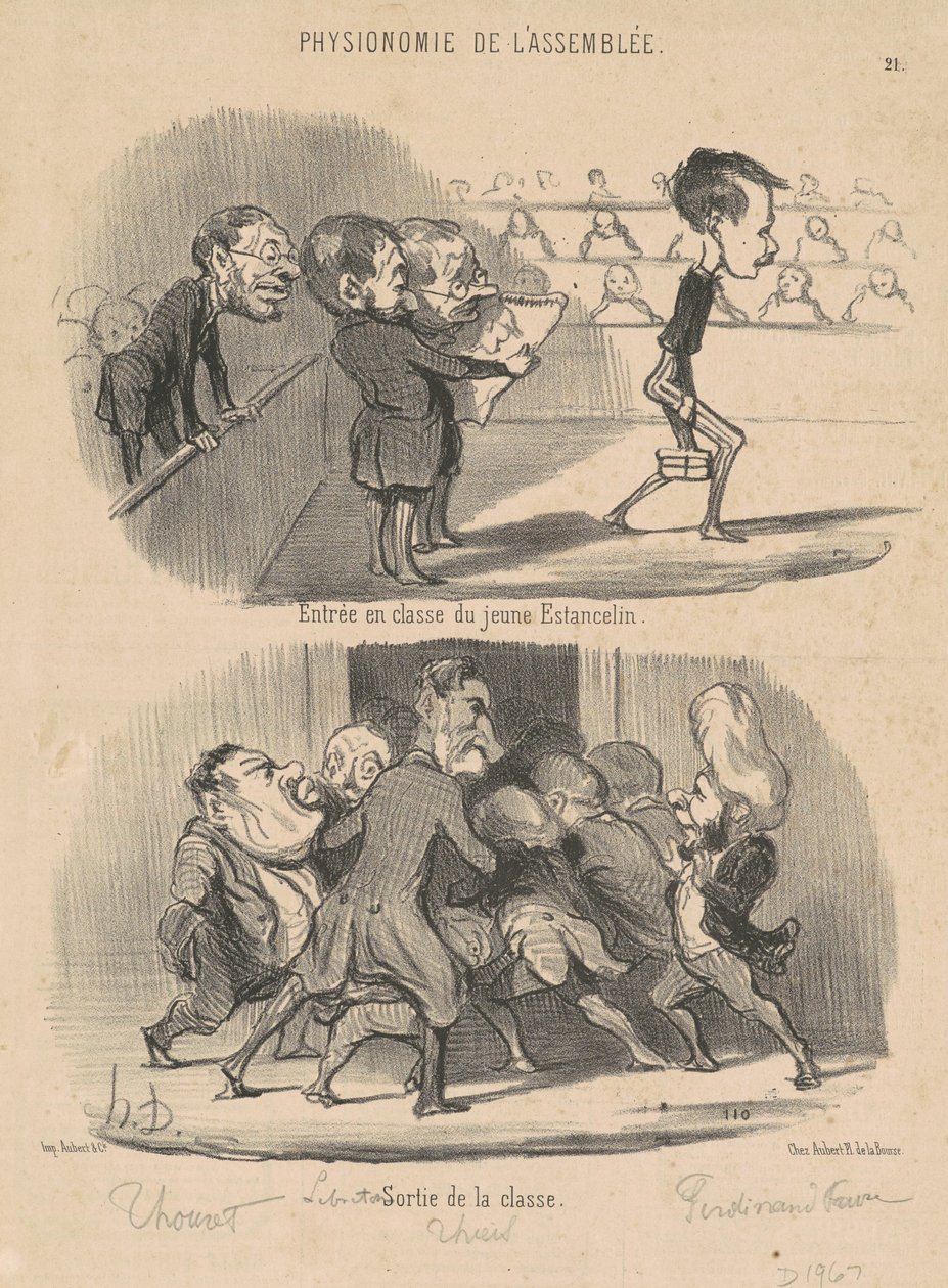 Inntreden i klassen til den unge Estancelin av Honoré Daumier