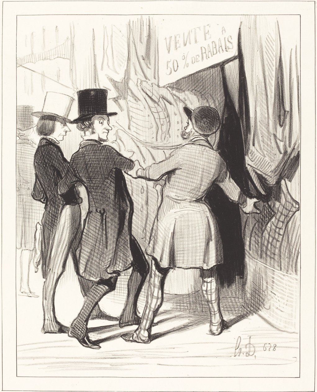 Gå inn herrer... her er noen praktfulle... av Honoré Daumier