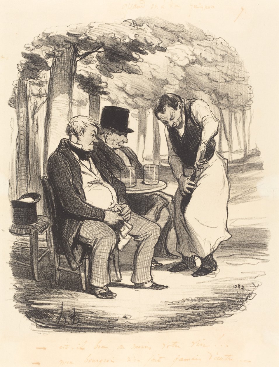 Er det i det minste god vin!... av Honoré Daumier