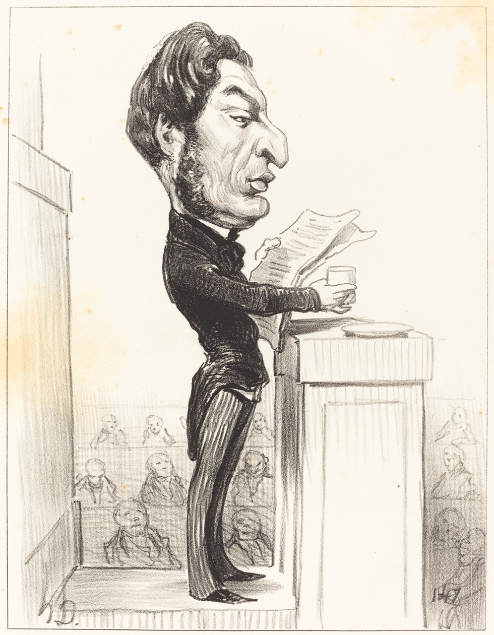 Eugene Rouher av Honoré Daumier