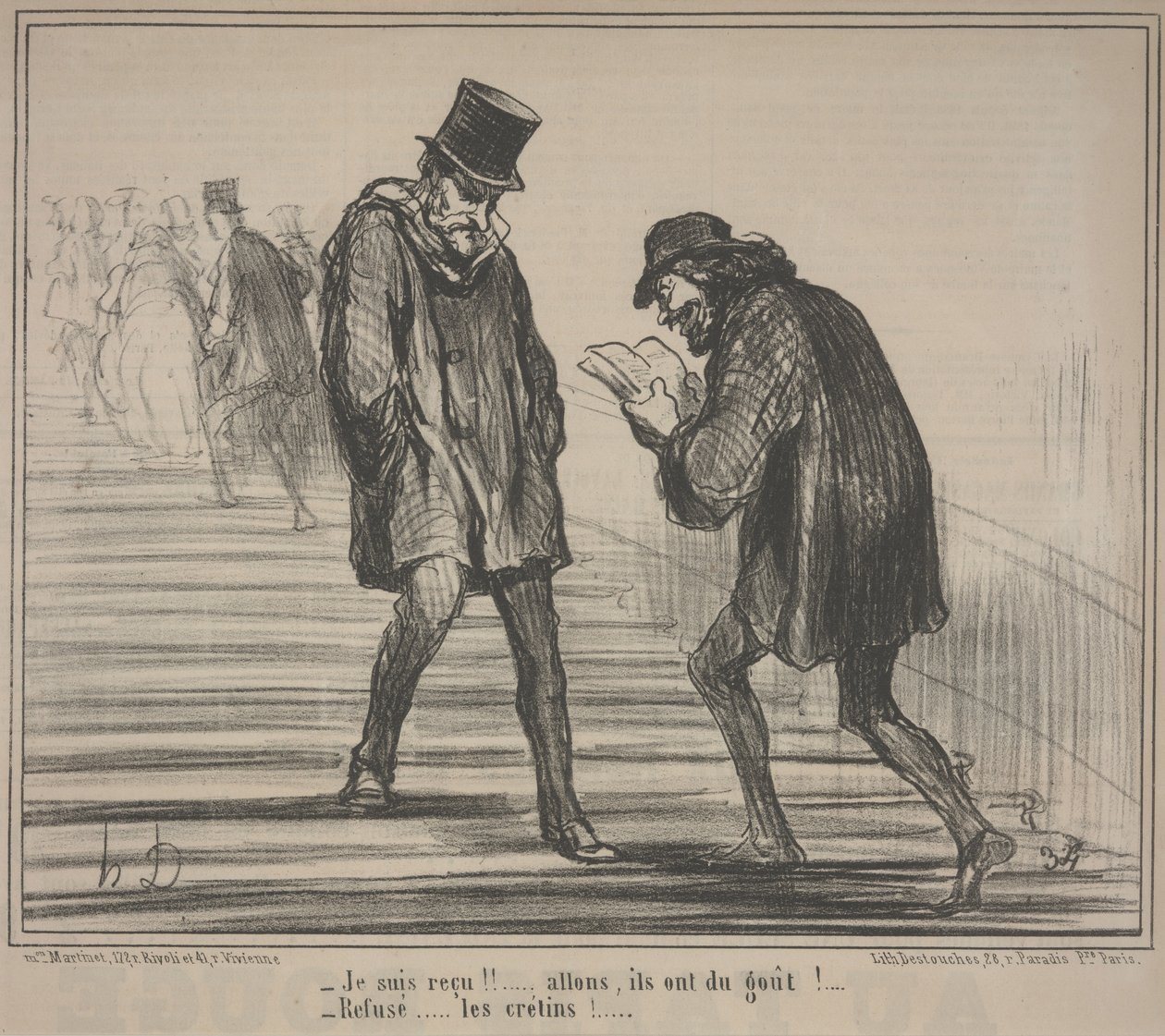 Utstilling 1859, nr. 5: Jeg bestod! av Honoré Daumier