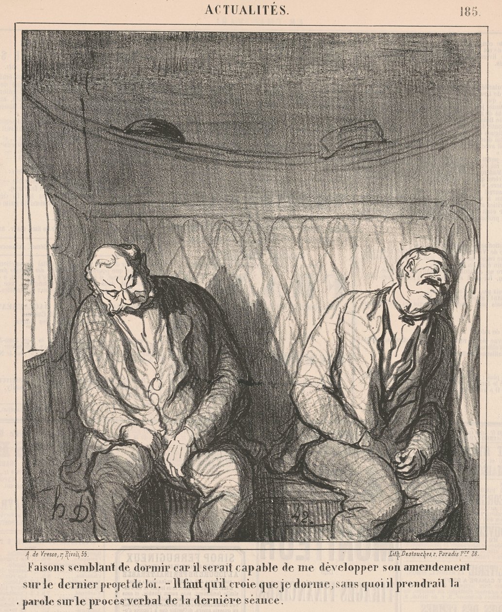 La oss late som vi sover... av Honoré Daumier