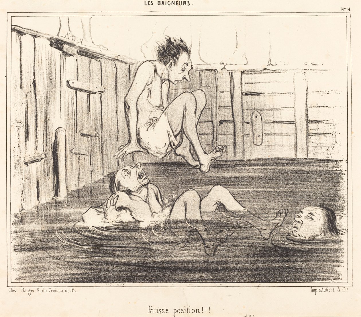 Feil posisjon!!! av Honoré Daumier