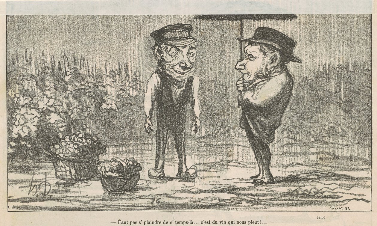 Ikke klag på dette været... av Honoré Daumier