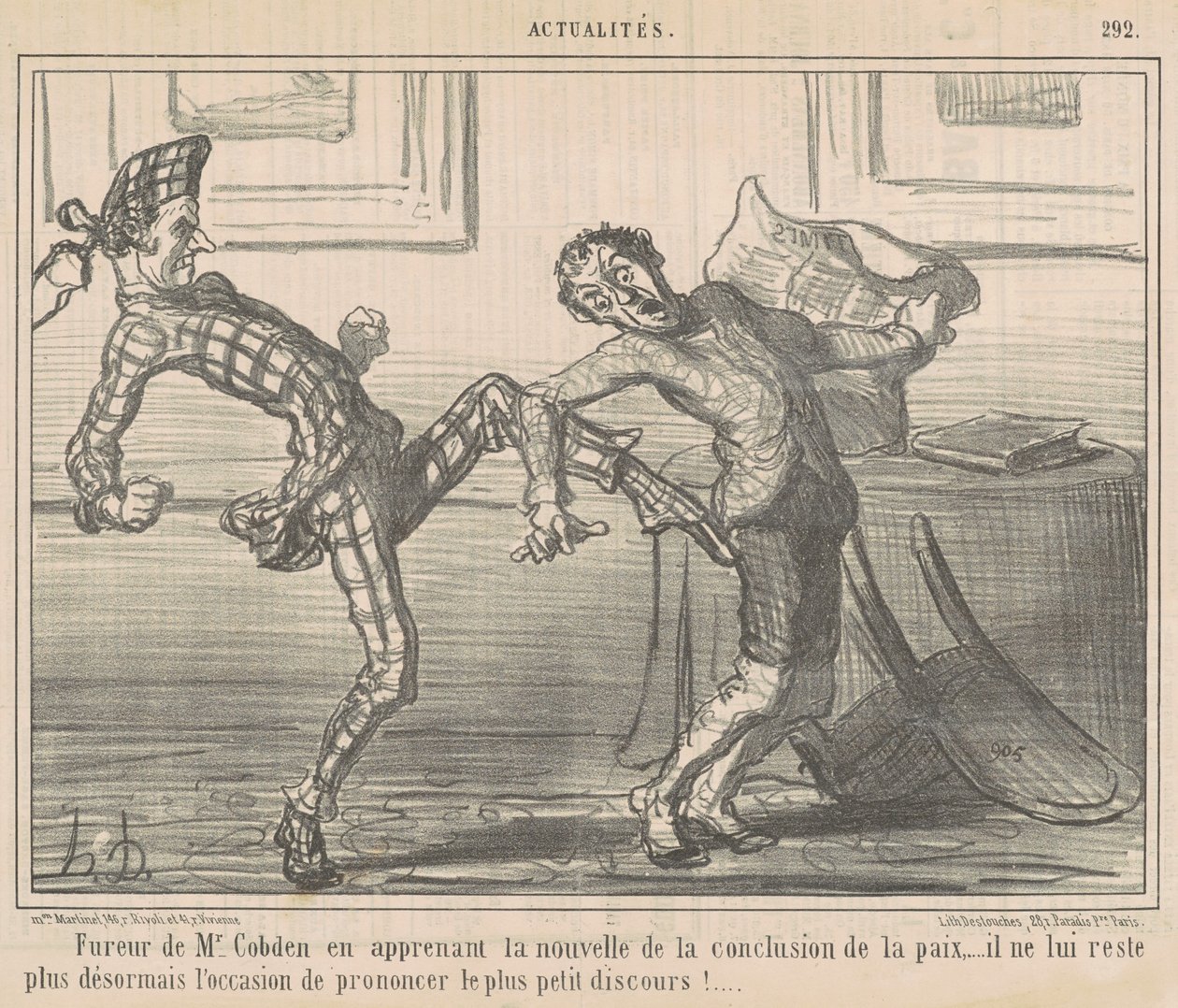 Mr Cobdens raseri... av Honoré Daumier