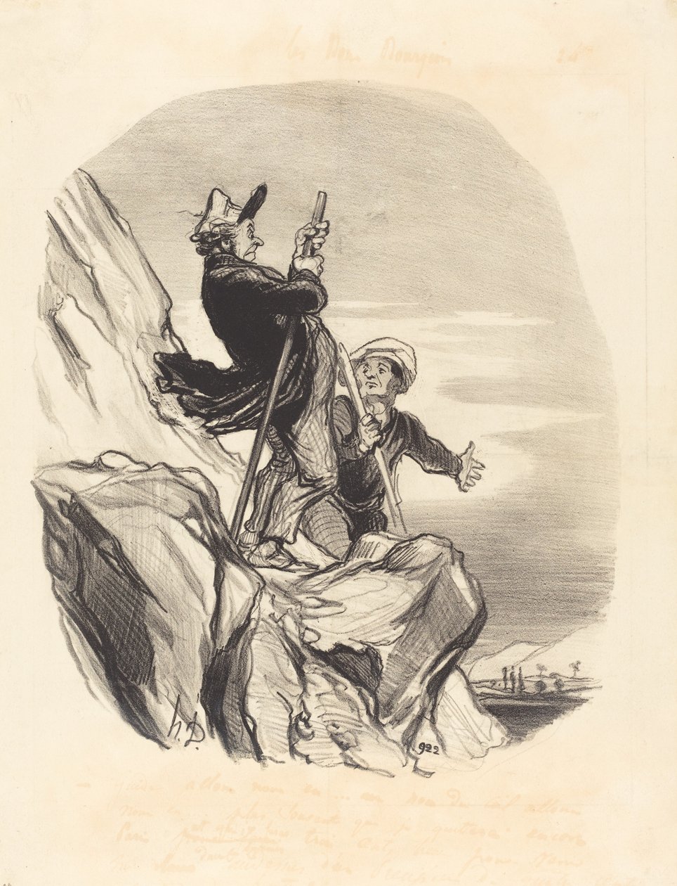 Guide, la oss gå... i himmelens navn... av Honoré Daumier