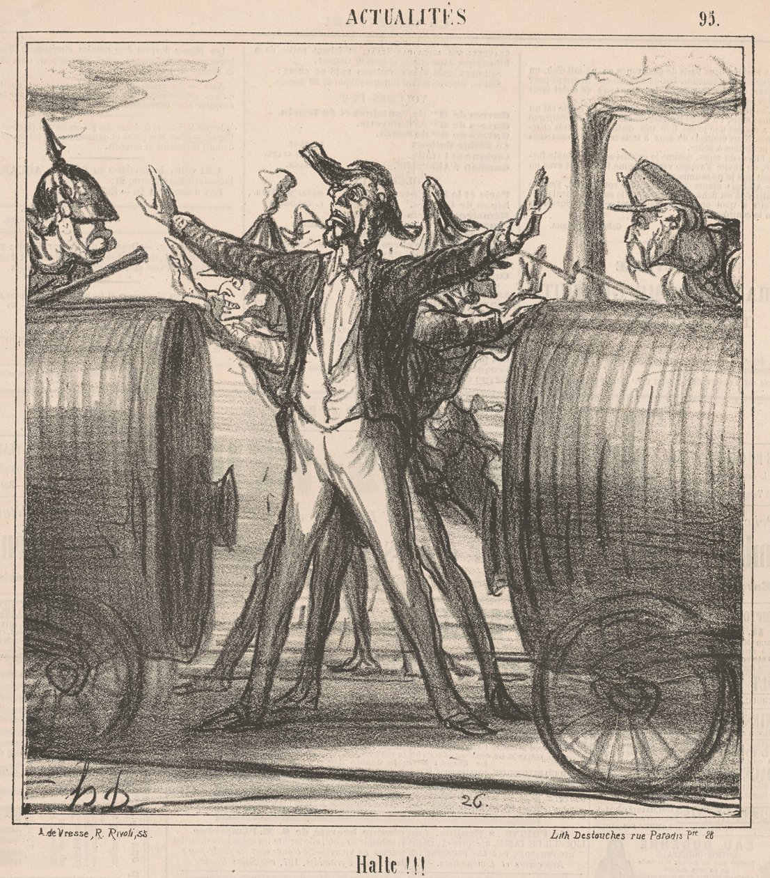 Stoppe!!! av Honoré Daumier