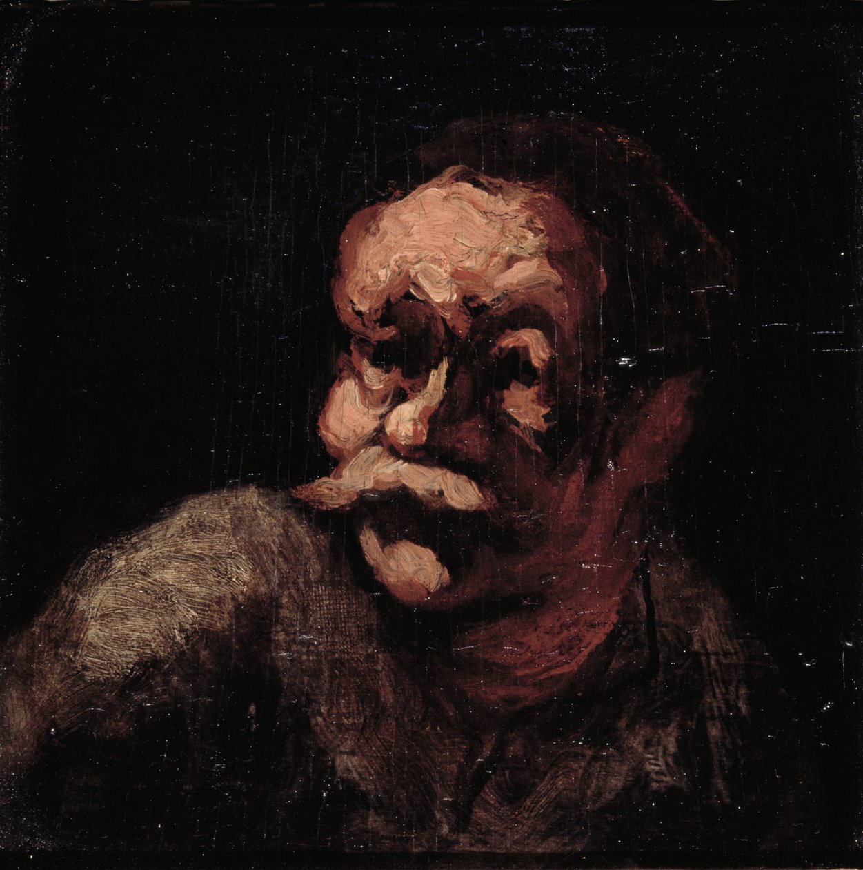 Hodet til en mann av Honoré Daumier