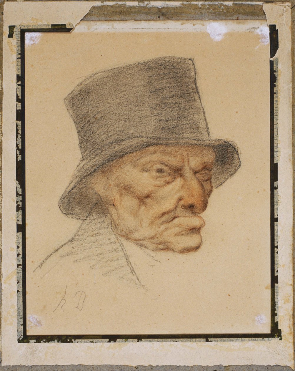 Leder av en gammel mann av Honoré Daumier