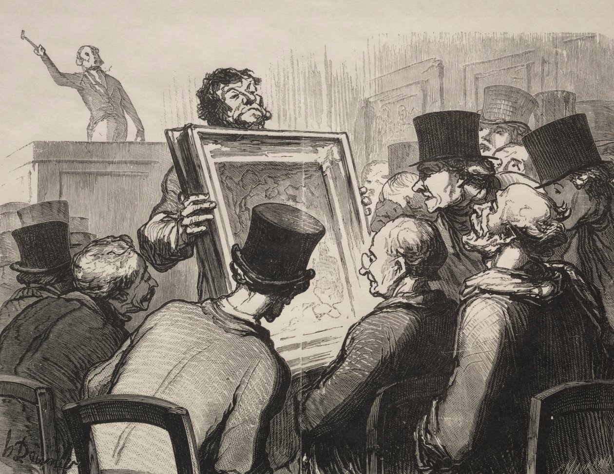 Hotel Bouillon: Bildeentusiaster. av Honoré Daumier