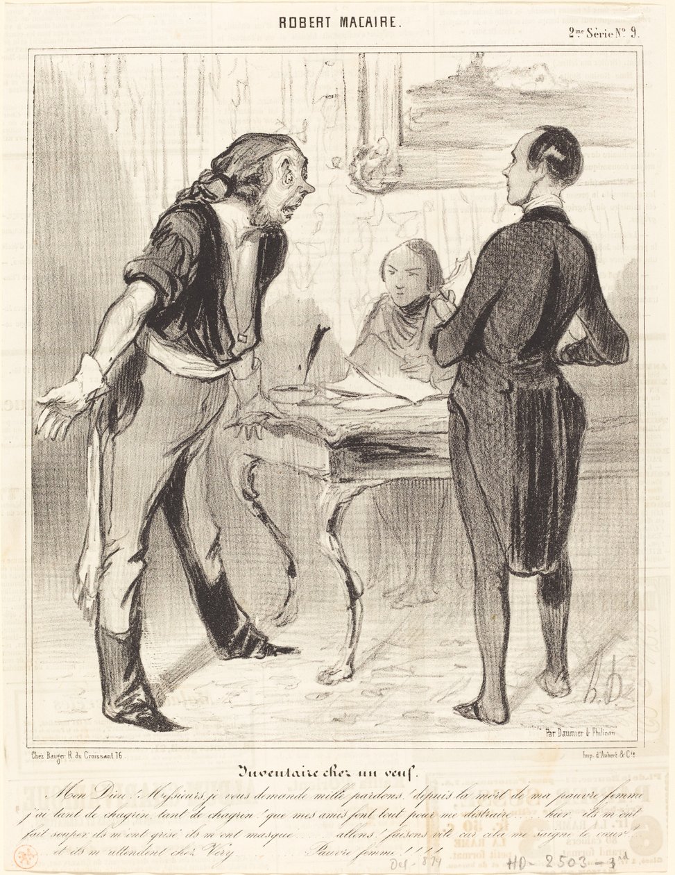 Inventar hos en enkemann av Honoré Daumier