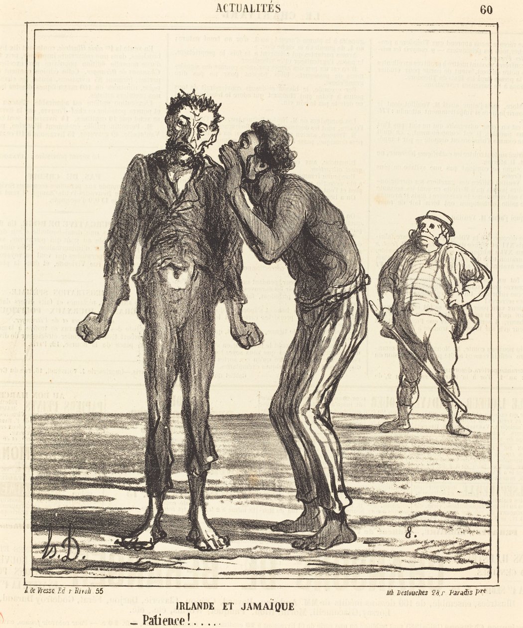 Irland og Jamaica - Tålmodighet!... av Honoré Daumier