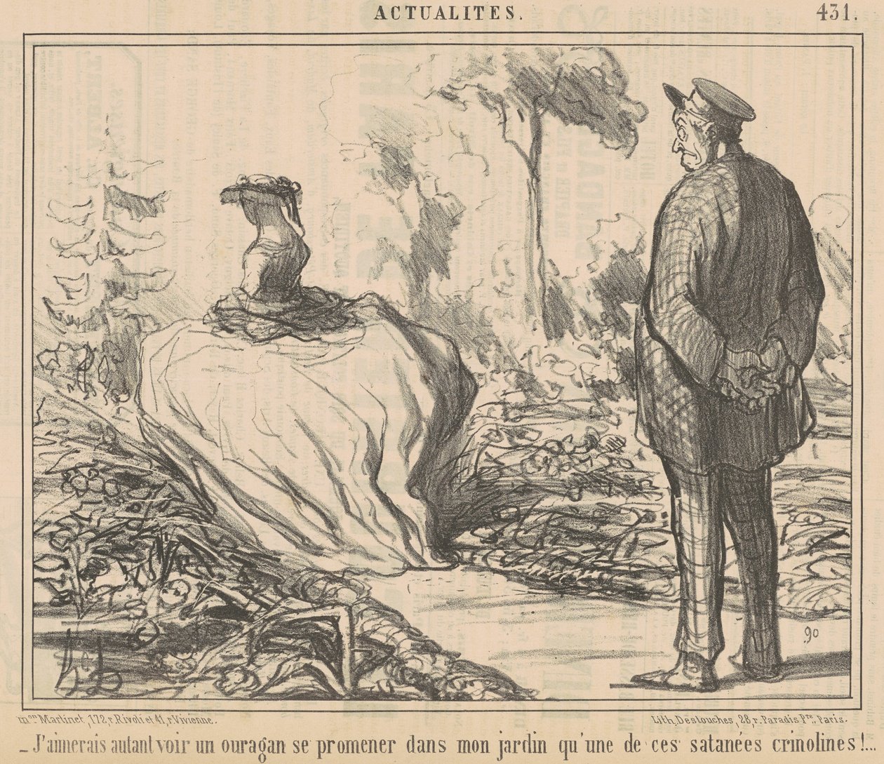 Jeg vil gjerne se en orkan... av Honoré Daumier