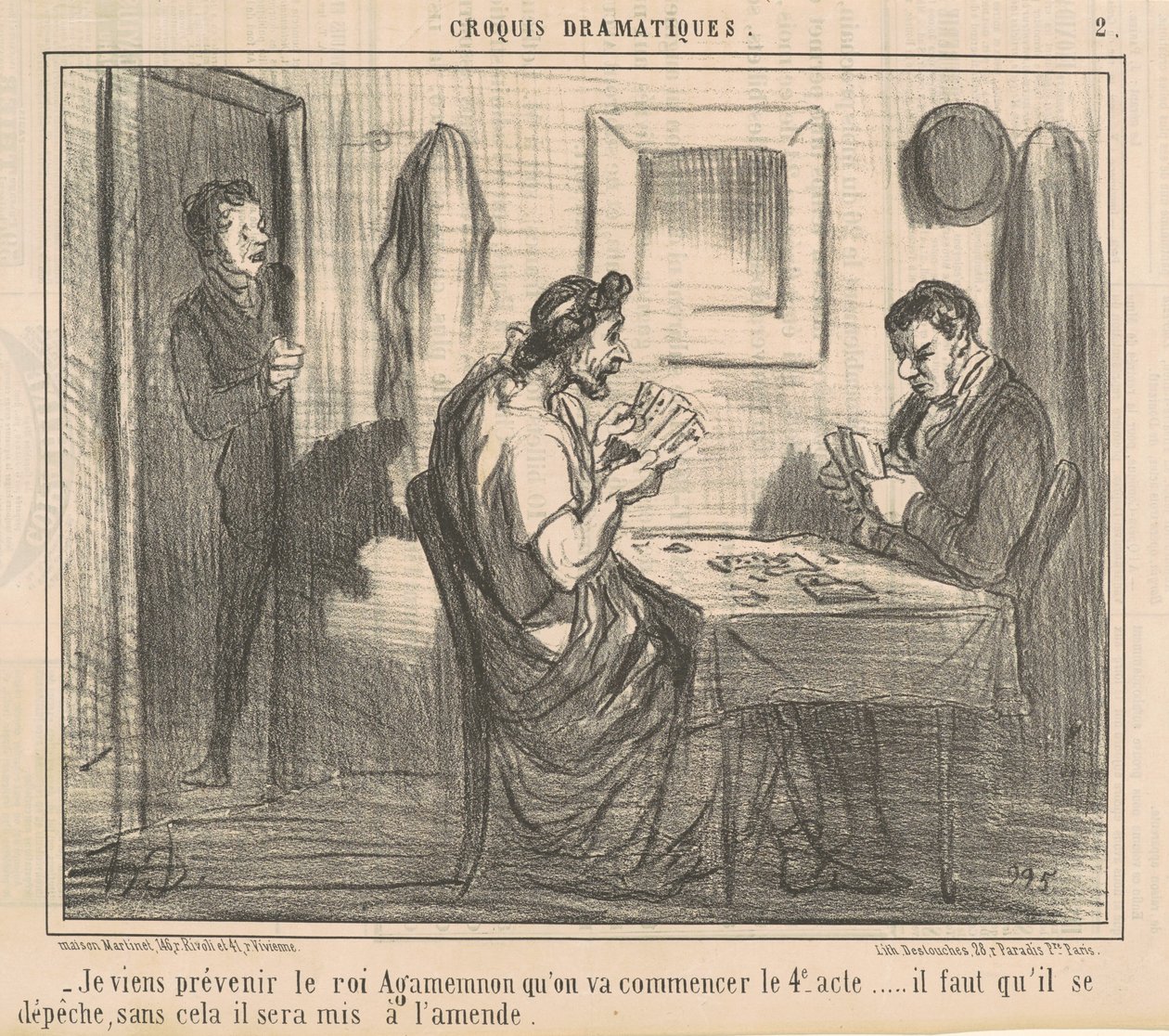 Jeg kommer for å advare kong Agamemnon... av Honoré Daumier