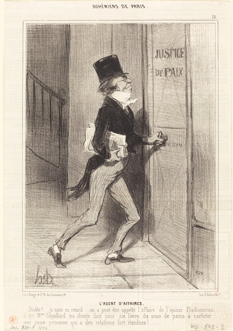 Forretningsagent av Honoré Daumier