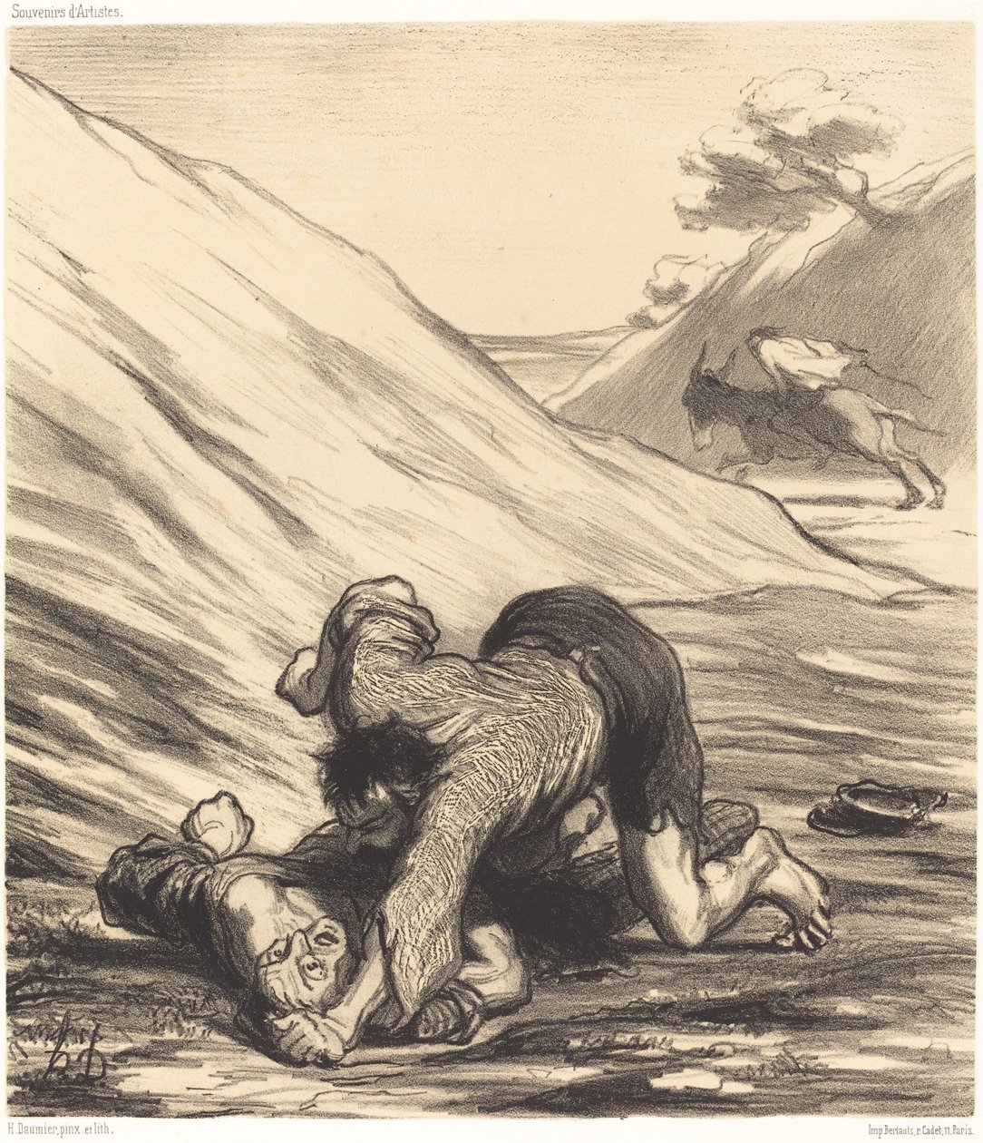 Eselet og de to tyvene av Honoré Daumier