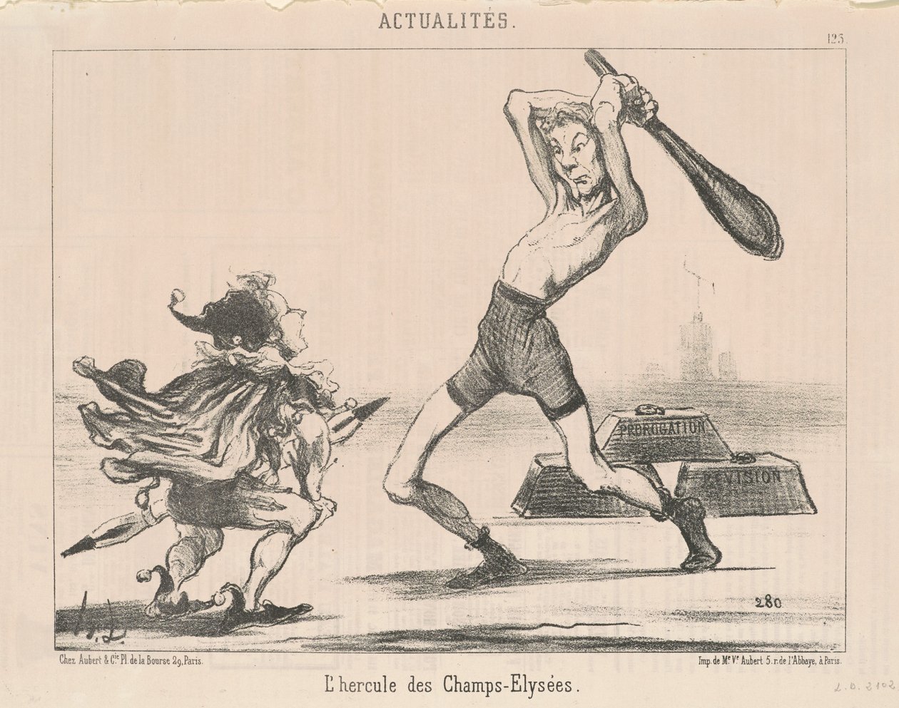Hercules på Champs-Elysées av Honoré Daumier