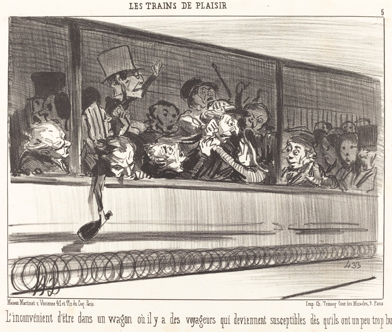 Ulempen med å være i en vogn... av Honoré Daumier