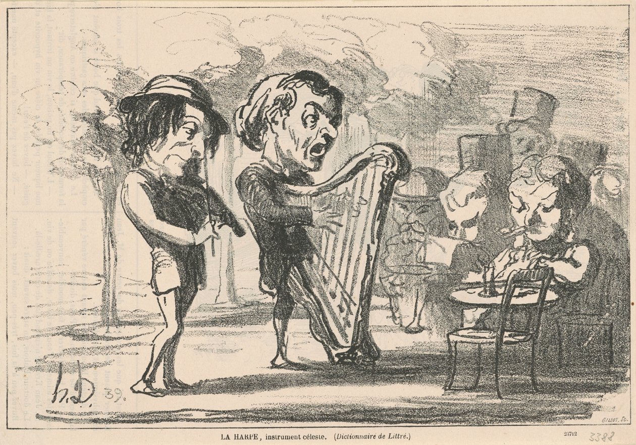 Harpen, himmelsk instrument av Honoré Daumier
