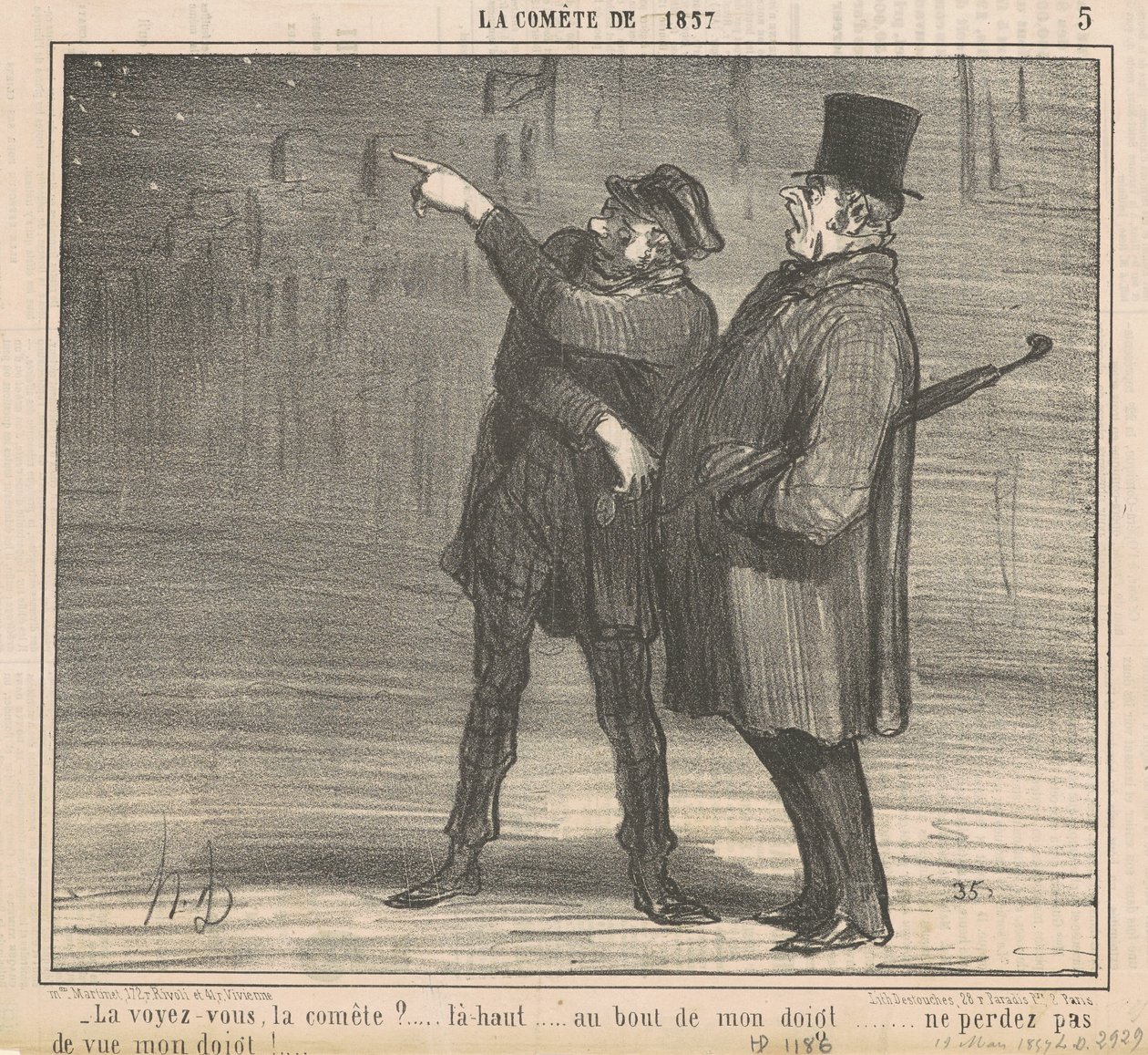 Ser du kometen? ... av Honoré Daumier