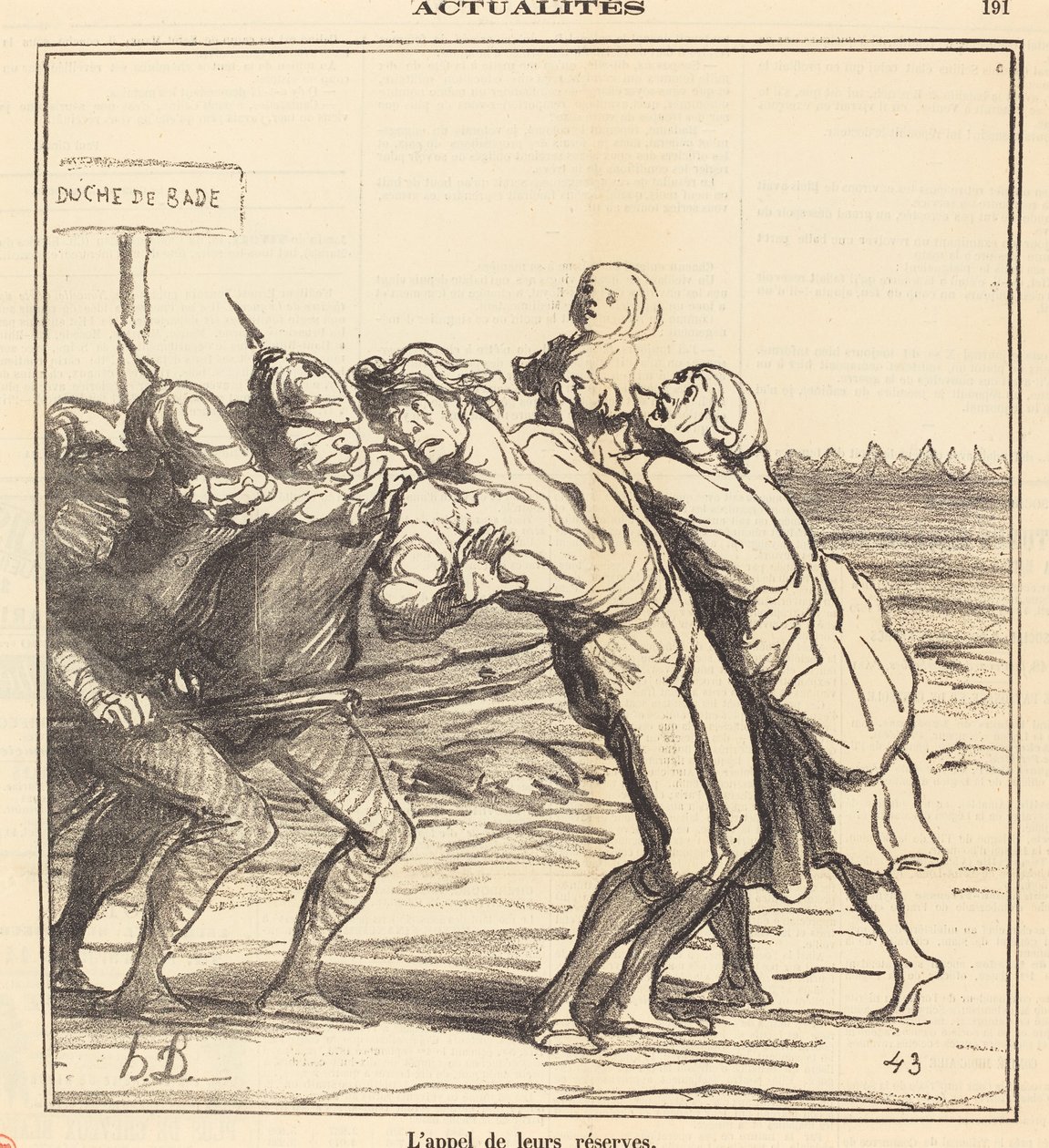 Oppfordringen til deres reserver av Honoré Daumier