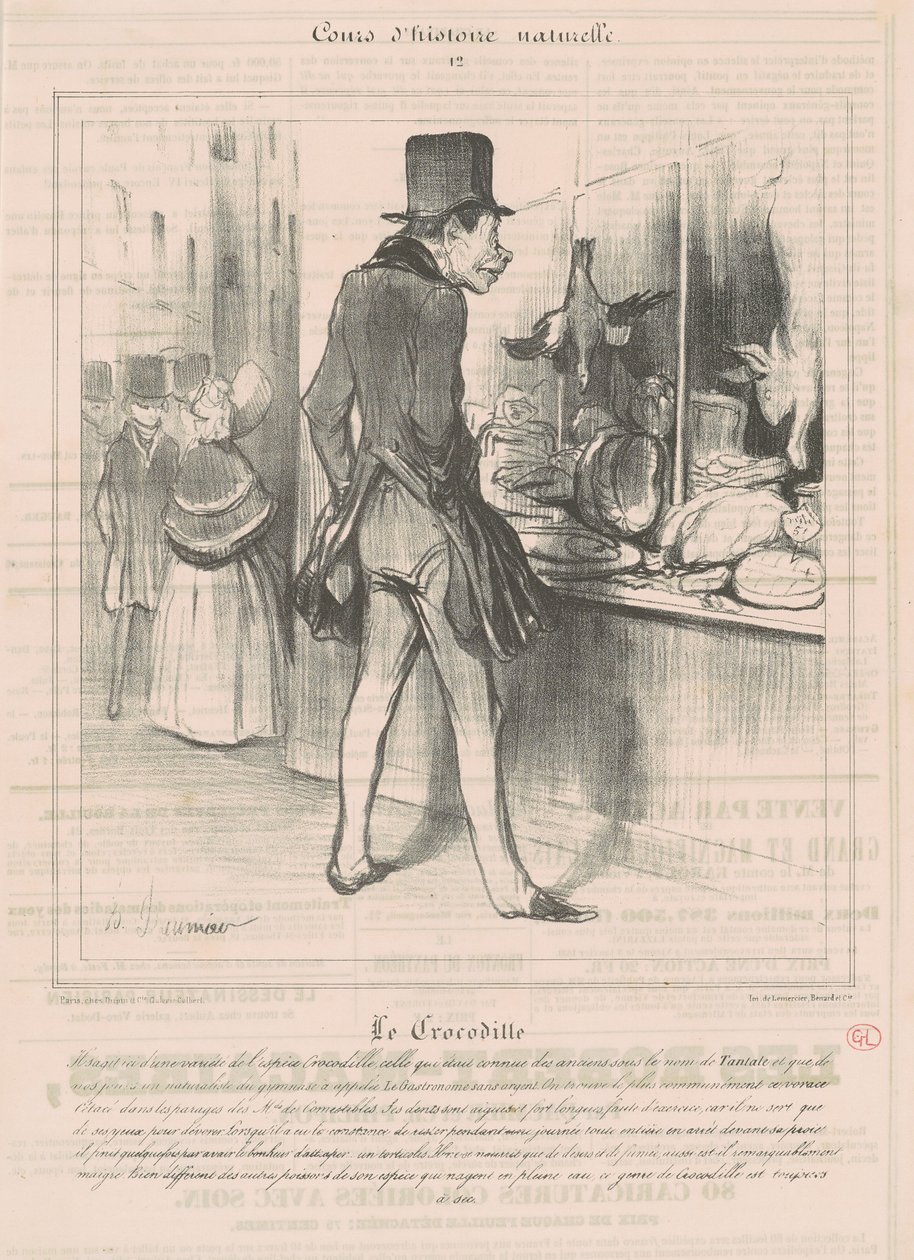 Krokodillen av Honoré Daumier