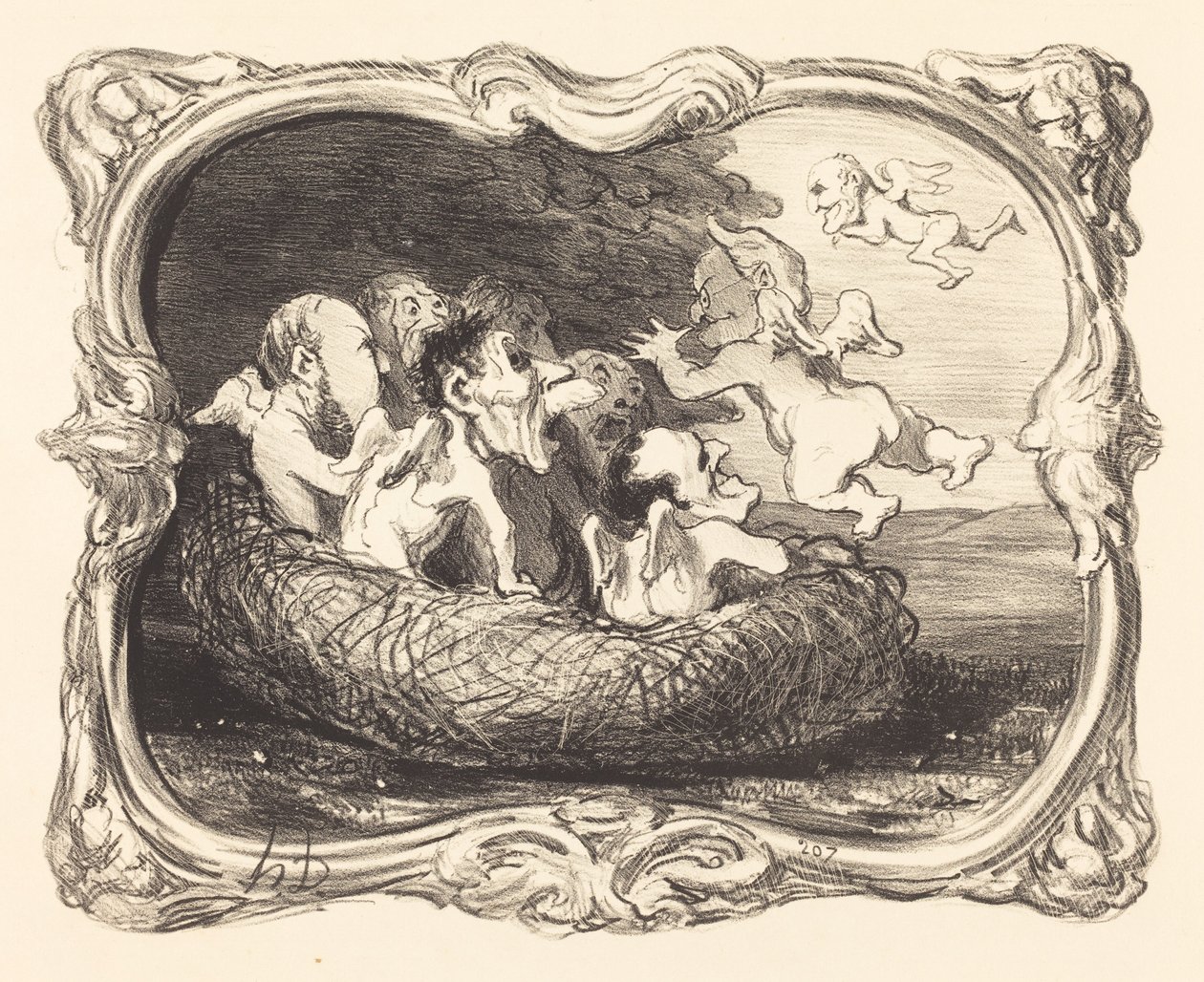 Det forlatte reiret av Honoré Daumier