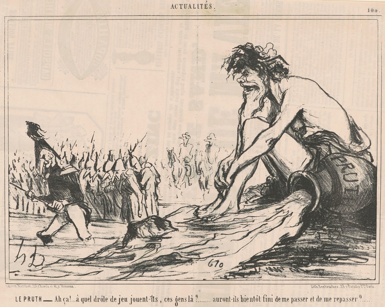 Le Pruth av Honoré Daumier