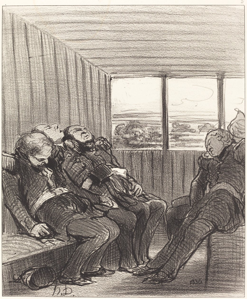 Reisen med tog... av Honoré Daumier