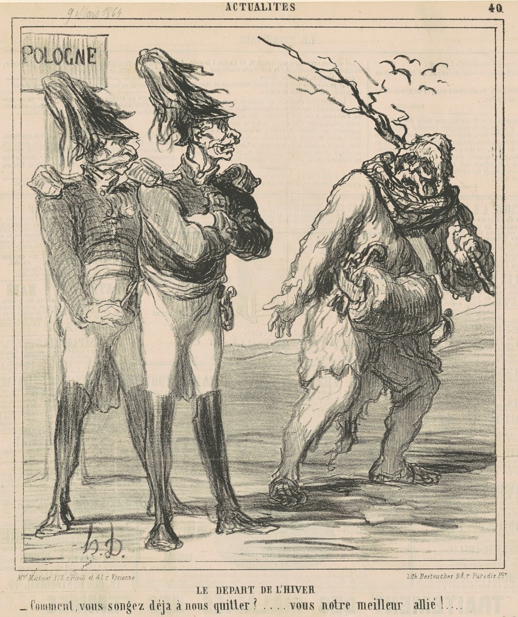 Starten på vinteren av Honoré Daumier