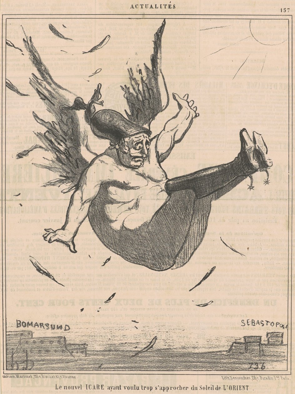 Den nye Icarus... av Honoré Daumier