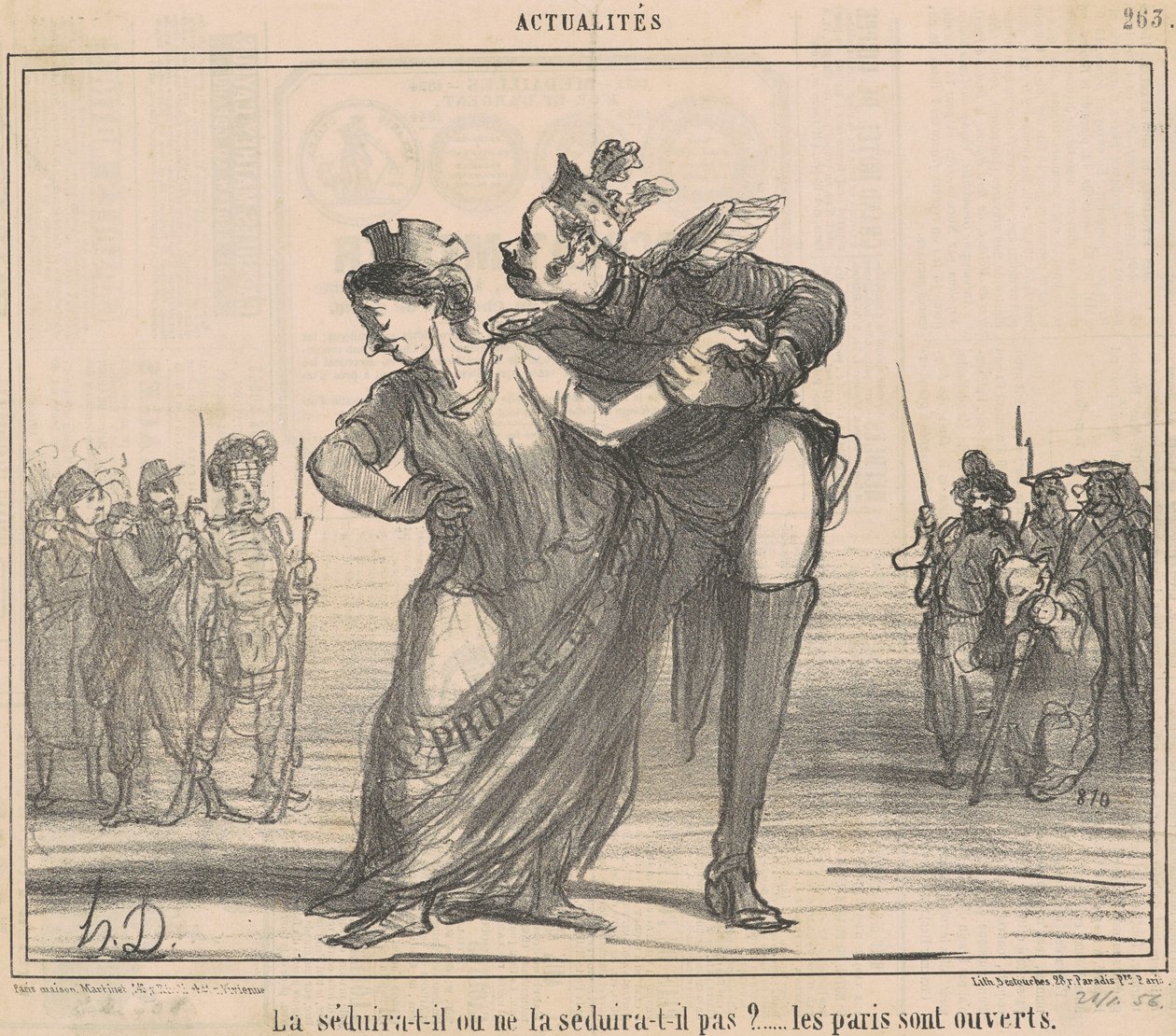 Vil han forføre ham? Spillene er åpne av Honoré Daumier
